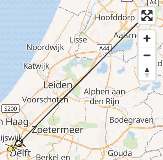 Vlucht Politiehelikopter PH-PXX van Schiphol naar Rijswijk op donderdag 31 oktober 2024 11:09