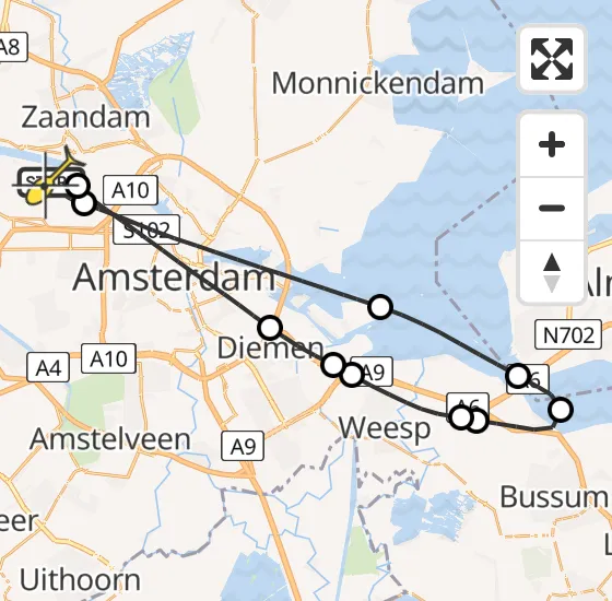 Vlucht Traumahelikopter PH-LLN van Amsterdam Heliport naar Amsterdam Heliport op donderdag 31 oktober 2024 15:51