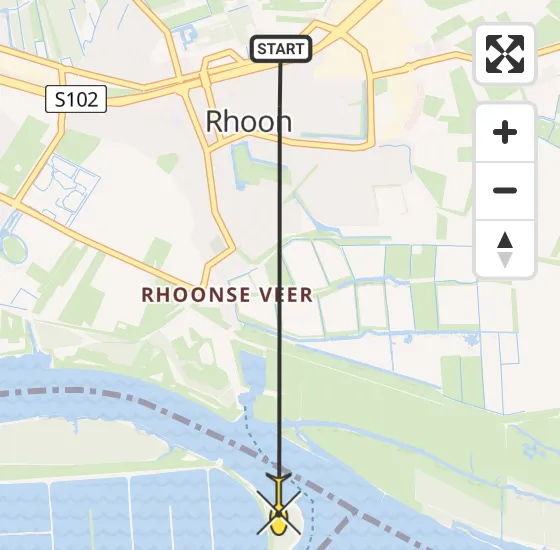 Vlucht Traumahelikopter PH-HVB van Rhoon naar Spijkenisse op donderdag 31 oktober 2024 15:56