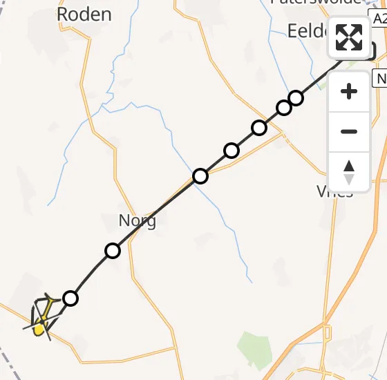 Vlucht Traumahelikopter PH-TTR van Groningen Airport Eelde naar Veenhuizen op donderdag 31 oktober 2024 19:02