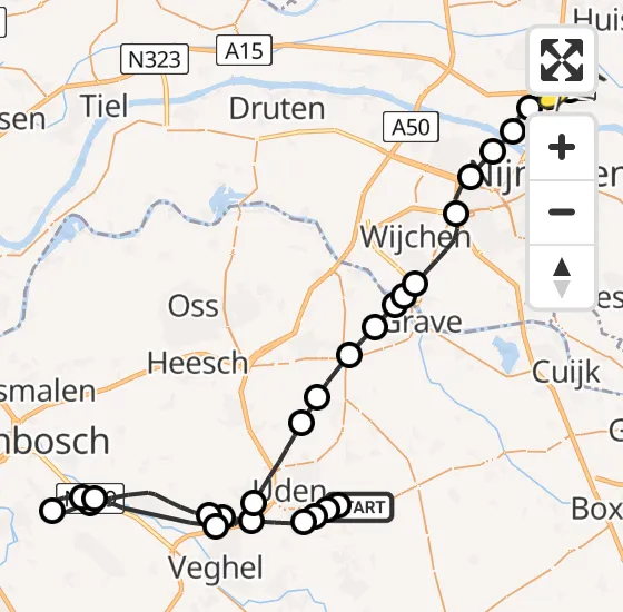 Vlucht Traumahelikopter PH-MAA van Vliegbasis Volkel naar Bemmel op vrijdag 1 november 2024 15:51