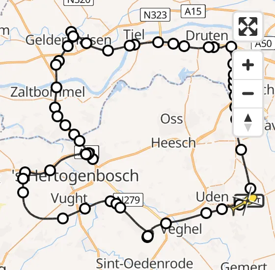 Vlucht Politiehelikopter PH-PXC van Vliegbasis Volkel naar Vliegbasis Volkel op zaterdag 2 november 2024 13:14