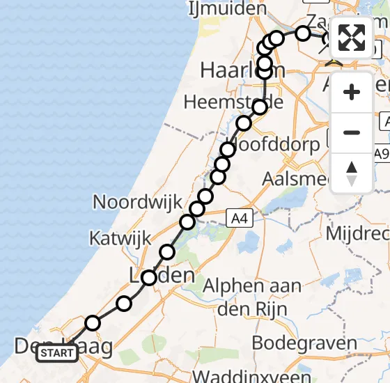 Vlucht Traumahelikopter PH-LLN van Den Haag naar Amsterdam Heliport op zaterdag 2 november 2024 15:58