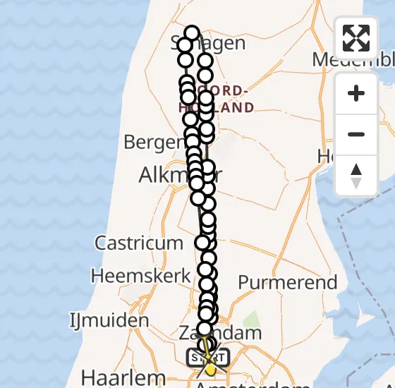 Vlucht Traumahelikopter PH-LLN van Amsterdam Heliport naar Amsterdam Heliport op zaterdag 2 november 2024 18:01