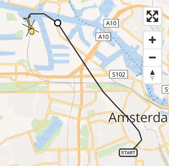 Vlucht Traumahelikopter PH-LLN van Amsterdam naar Amsterdam Heliport op zaterdag 2 november 2024 22:07