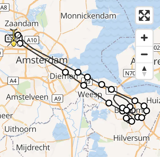 Vlucht Traumahelikopter PH-LLN van Amsterdam Heliport naar Amsterdam Heliport op zondag 3 november 2024 1:30