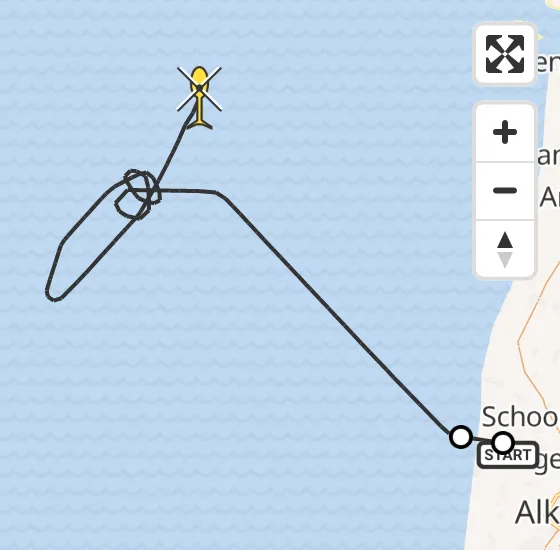 Vlucht Kustwachthelikopter PH-SAR van Bergen naar  op zondag 3 november 2024 17:40