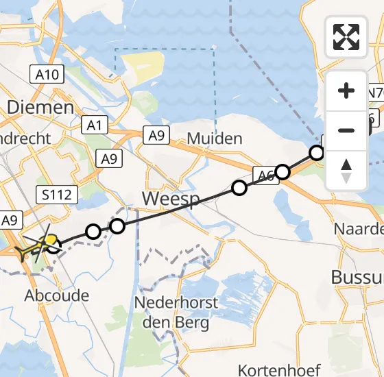 Vlucht Traumahelikopter PH-LLN van Almere naar Academisch Medisch Centrum (AMC) op zondag 3 november 2024 19:53