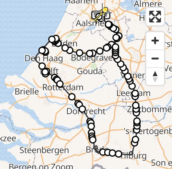 Vlucht Politiehelikopter PH-PXX van Schiphol naar Schiphol op maandag 4 november 2024 11:30