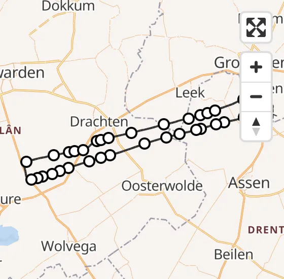 Vlucht Traumahelikopter PH-TTR van Groningen Airport Eelde naar Groningen Airport Eelde op maandag 4 november 2024 11:43