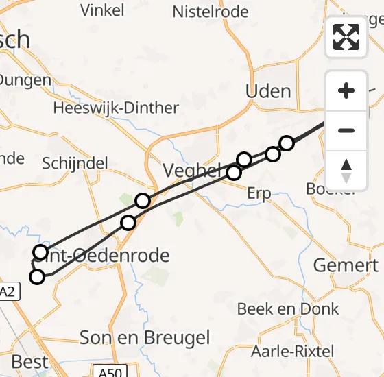 Vlucht Traumahelikopter PH-MAA van Vliegbasis Volkel naar Vliegbasis Volkel op maandag 4 november 2024 12:26