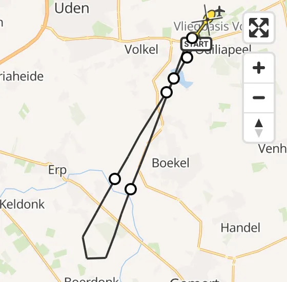 Vlucht Traumahelikopter PH-MAA van Vliegbasis Volkel naar Vliegbasis Volkel op maandag 4 november 2024 13:29