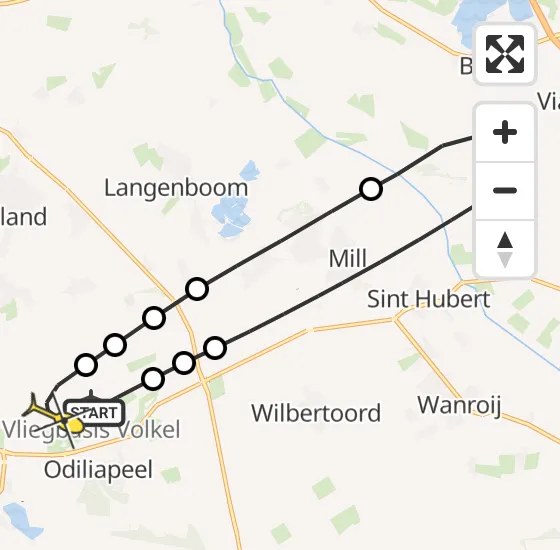 Vlucht Traumahelikopter PH-MAA van Vliegbasis Volkel naar Vliegbasis Volkel op maandag 4 november 2024 13:51