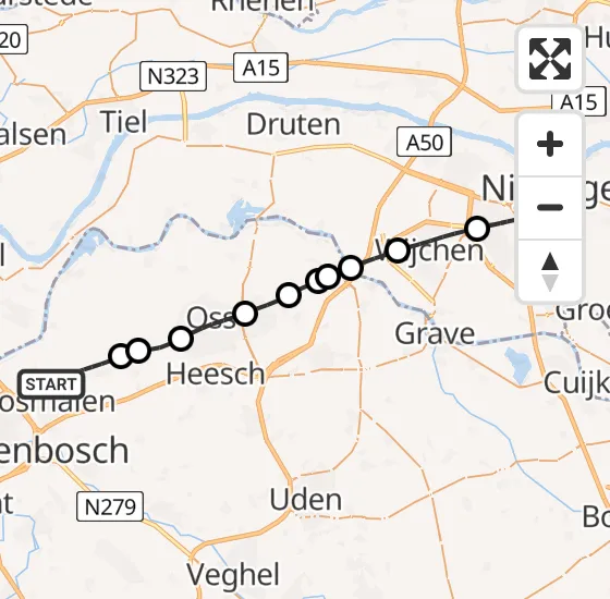 Vlucht Traumahelikopter PH-MAA van Rosmalen naar Radboud Universitair Medisch Centrum op maandag 4 november 2024 20:13