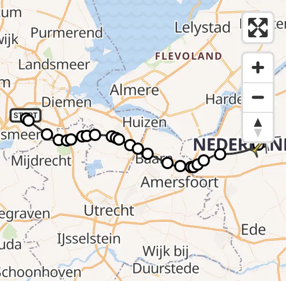 Vlucht Politiehelikopter PH-PXX van Schiphol naar Ermelo op dinsdag 5 november 2024 16:32