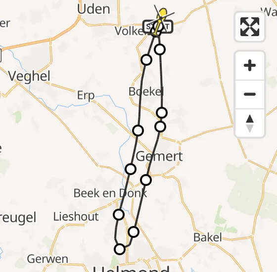 Vlucht Traumahelikopter PH-MAA van Vliegbasis Volkel naar Vliegbasis Volkel op dinsdag 5 november 2024 16:37