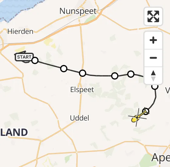 Vlucht Politiehelikopter PH-PXX van Harderwijk naar Wenum Wiesel op dinsdag 5 november 2024 17:08