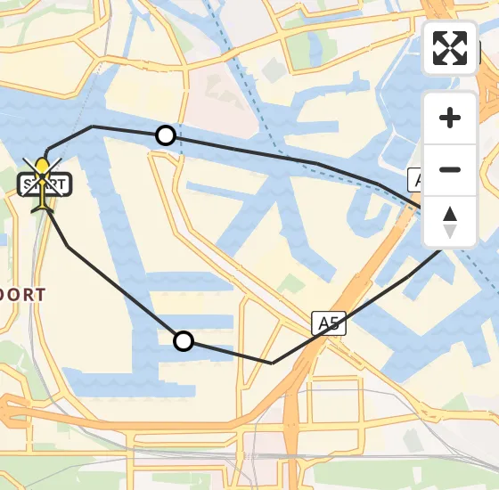 Vlucht Traumahelikopter PH-LLN van Amsterdam Heliport naar Amsterdam Heliport op woensdag 6 november 2024 12:22