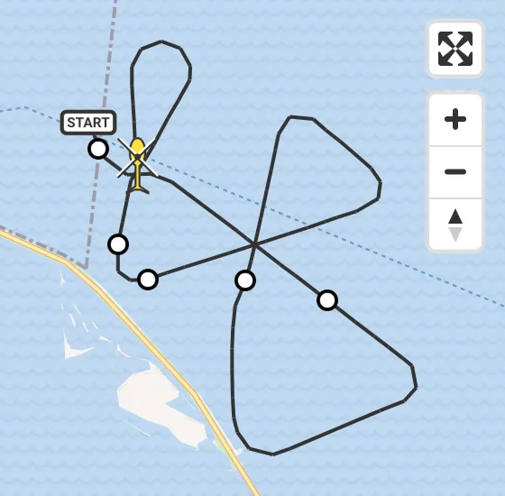 Vlucht Kustwachthelikopter PH-SAR van Enkhuizen naar Urk op woensdag 6 november 2024 15:01