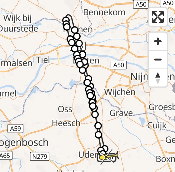 Vlucht Traumahelikopter PH-MAA van Vliegbasis Volkel naar Vliegbasis Volkel op woensdag 6 november 2024 15:15