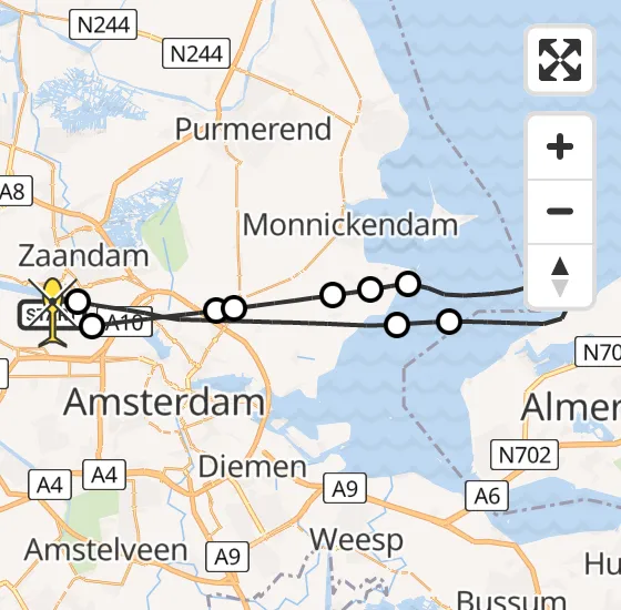 Vlucht Traumahelikopter PH-LLN van Amsterdam Heliport naar Amsterdam Heliport op woensdag 6 november 2024 16:18