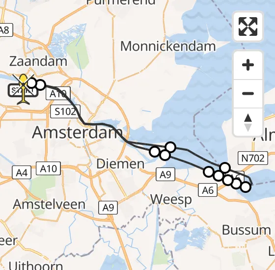 Vlucht Traumahelikopter PH-LLN van Amsterdam Heliport naar Amsterdam Heliport op vrijdag 8 november 2024 10:41