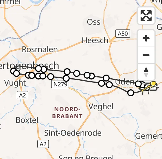 Vlucht Traumahelikopter PH-MAA van Vliegbasis Volkel naar Vliegbasis Volkel op vrijdag 8 november 2024 18:42