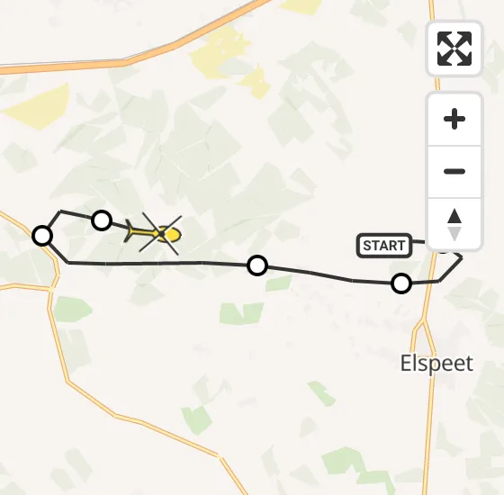 Vlucht Politiehelikopter PH-PXX van Elspeet naar Ermelo op vrijdag 8 november 2024 19:29