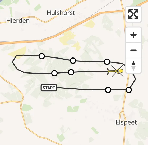 Vlucht Politiehelikopter PH-PXX van Ermelo naar Elspeet op vrijdag 8 november 2024 19:35