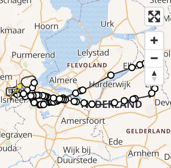 Vlucht Politiehelikopter PH-PXX van Schiphol naar Schiphol op zaterdag 9 november 2024 11:17