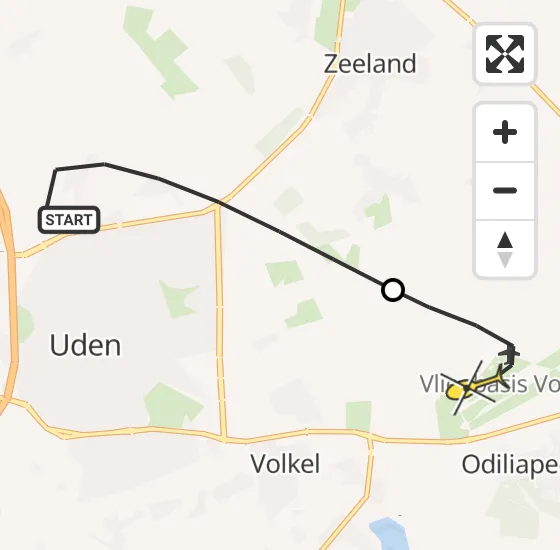 Vlucht Traumahelikopter PH-MAA van Uden naar Vliegbasis Volkel op zondag 10 november 2024 14:51