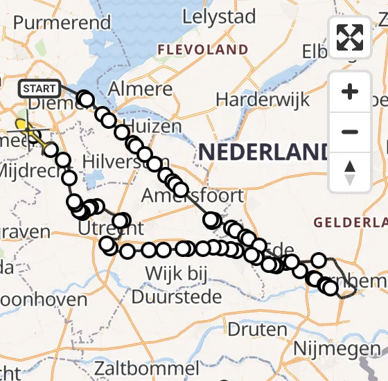 Vlucht Politiehelikopter PH-PXA van Amsterdam naar Amstelveen op zondag 10 november 2024 15:09