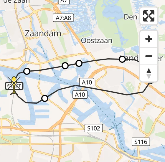 Vlucht Traumahelikopter PH-LLN van Amsterdam Heliport naar Amsterdam Heliport op zondag 10 november 2024 17:55