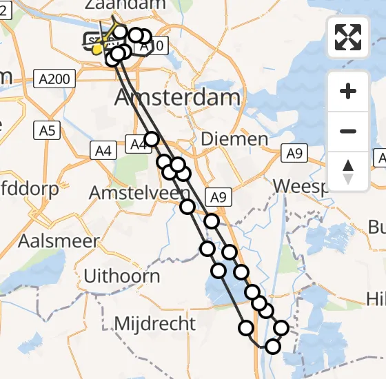 Vlucht Traumahelikopter PH-LLN van Amsterdam Heliport naar Amsterdam Heliport op zondag 10 november 2024 19:38