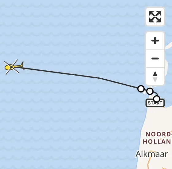 Vlucht Kustwachthelikopter PH-SAR van Vliegveld De Kooy naar  op dinsdag 12 november 2024 5:29