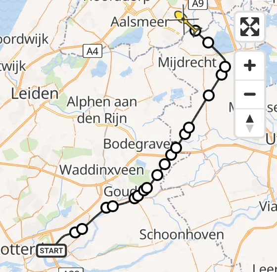 Vlucht Politiehelikopter PH-PXB van Rotterdam naar Amstelveen op dinsdag 12 november 2024 11:04