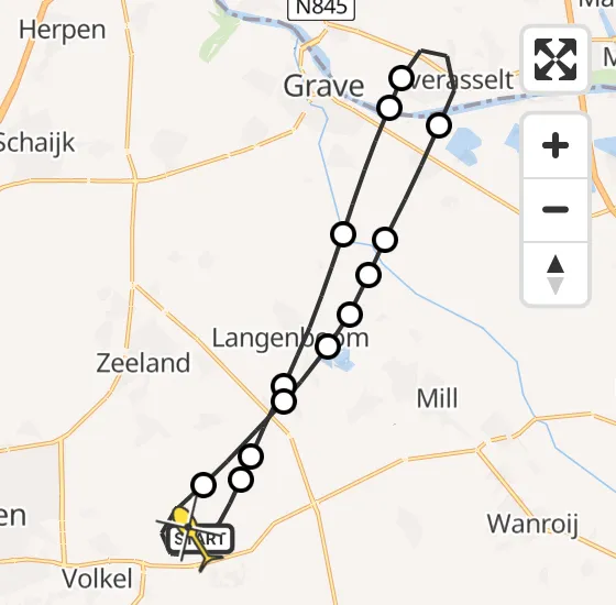 Vlucht Traumahelikopter PH-MAA van Vliegbasis Volkel naar Vliegbasis Volkel op dinsdag 12 november 2024 22:27