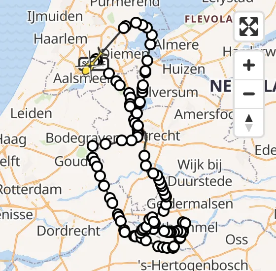 Vlucht Politiehelikopter PH-PXC van Schiphol naar Schiphol op woensdag 13 november 2024 9:30