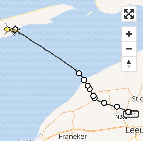 Vlucht Ambulancehelikopter PH-OOP van Ingelum naar Hoorn op donderdag 14 november 2024 14:14