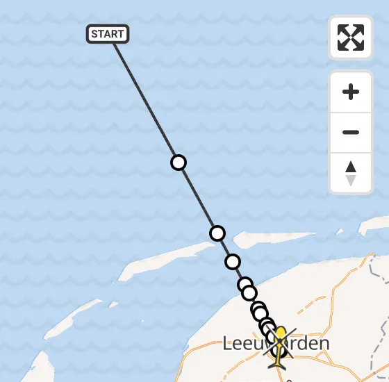 Vlucht Kustwachthelikopter PH-SAR van  naar Leeuwarden op donderdag 14 november 2024 20:21