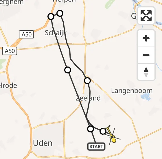 Vlucht Traumahelikopter PH-DOC van Vliegbasis Volkel naar Vliegbasis Volkel op vrijdag 15 november 2024 11:25