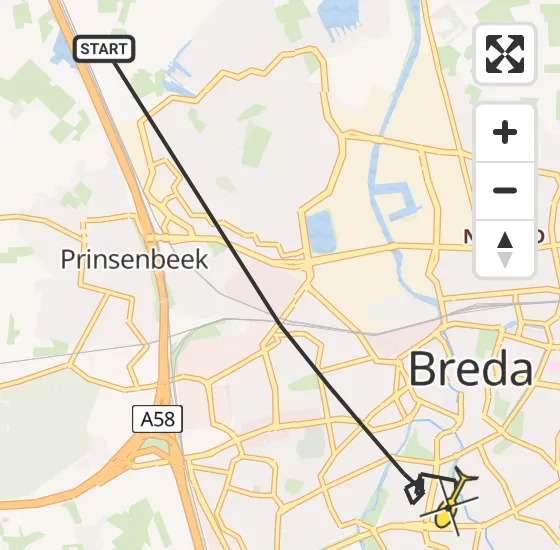 Vlucht Traumahelikopter PH-HVB van Breda naar Breda op vrijdag 15 november 2024 16:36