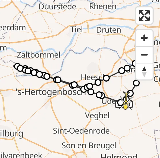 Vlucht Traumahelikopter PH-DOC van Vliegbasis Volkel naar Vliegbasis Volkel op vrijdag 15 november 2024 16:36