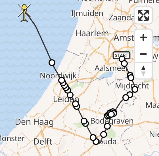 Vlucht Politiehelikopter PH-PXX van Schiphol naar  op vrijdag 15 november 2024 18:38