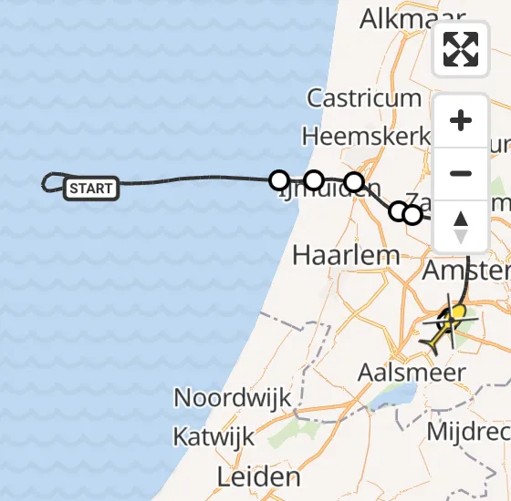 Vlucht Politiehelikopter PH-PXX van  naar Schiphol op vrijdag 15 november 2024 19:16