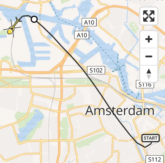 Vlucht Traumahelikopter PH-LLN van Amsterdam naar Amsterdam Heliport op zaterdag 16 november 2024 1:52