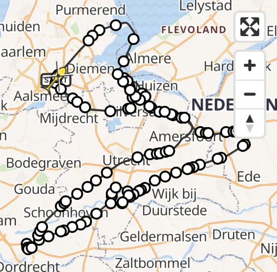 Vlucht Politiehelikopter PH-PXX van Schiphol naar Schiphol op zaterdag 16 november 2024 11:35