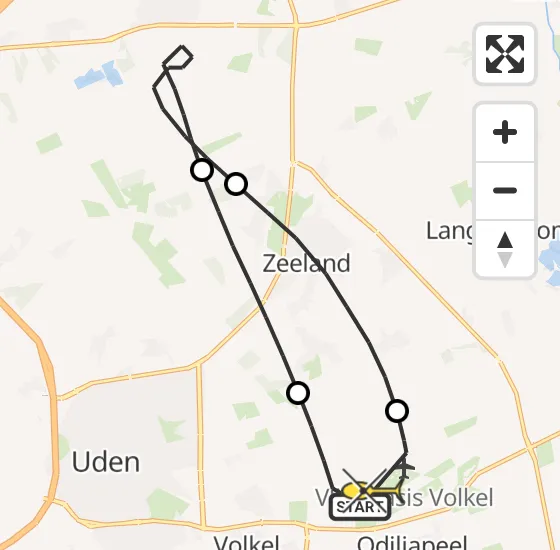 Vlucht Traumahelikopter PH-DOC van Vliegbasis Volkel naar Vliegbasis Volkel op zaterdag 16 november 2024 17:30