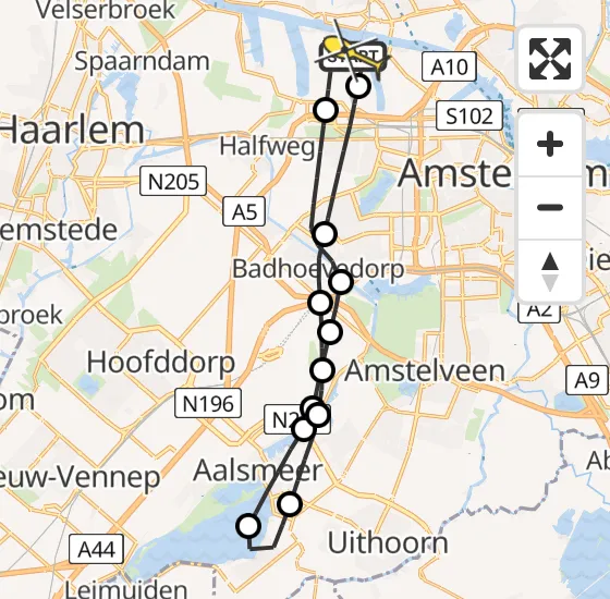 Vlucht Traumahelikopter PH-LLN van Amsterdam Heliport naar Amsterdam Heliport op zondag 17 november 2024 9:26