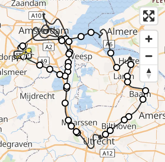 Vlucht Politiehelikopter PH-PXF van Schiphol naar Schiphol op zondag 17 november 2024 11:04